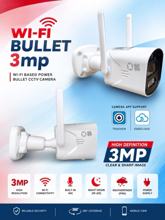 OX 3MP SMART WIFI BULLET CAMERA