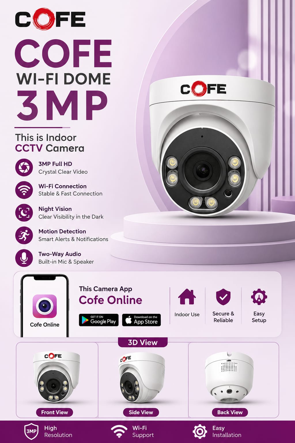 COFE WI FI DOME -3MP