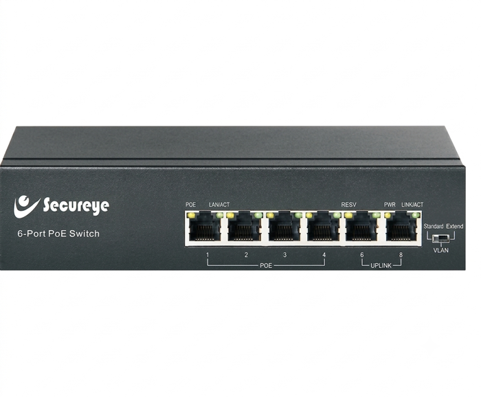 SECUREYE 4 PORT POE SWITCH (S-4FE2UE-L-NB)