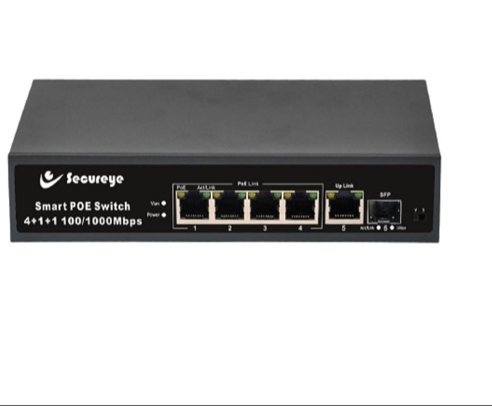 SECUREYE 4 PORT GIGA POE SWITCH (S-4GE2UG1UF-L-NB)