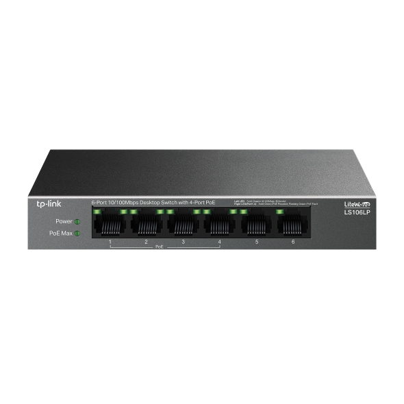 TP LINK 4+2 POE 10/100 (LS106LP)