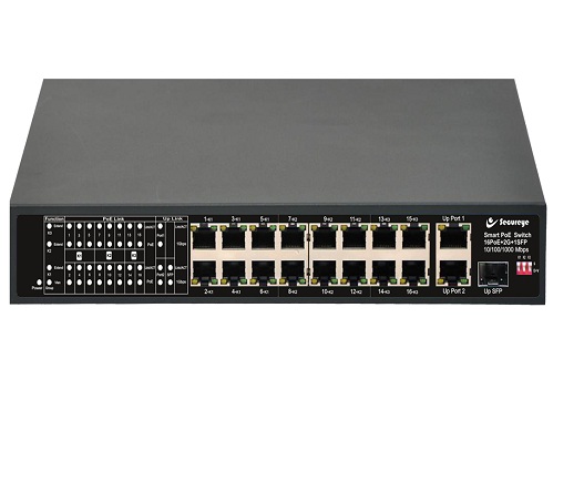 SECUREYE 16 PORT POE+2UP GIGA+1SFC (16FE-2UG-1UF-300W-NB)
